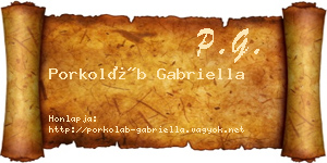 Porkoláb Gabriella névjegykártya