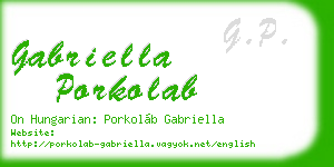 gabriella porkolab business card